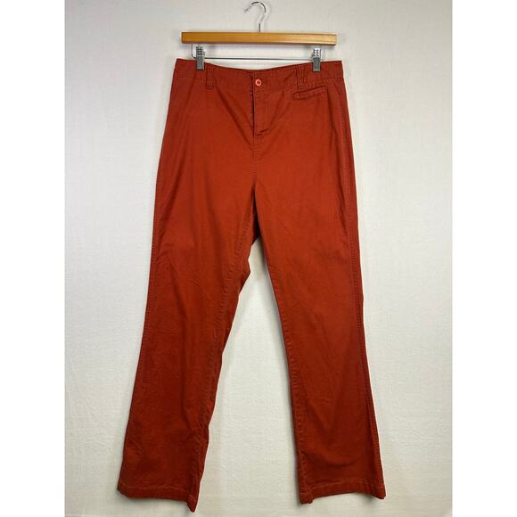 Woman's WoolRich Red Cotton Pants - Size 8 Tall Business casual comfortable - Picture 1 of 11